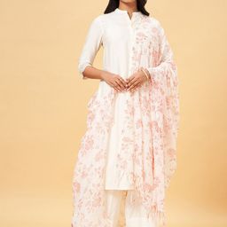 RANGMANCH BY PANTALOONS Floral Printed Fringed Dupatta-8