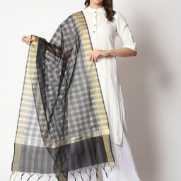 WEAVERS VILLA Woven Design Cotton Silk Dupatta-picture-47