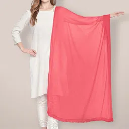 Dupatta Bazaar Chiffon Dupatta With Fringed Border-52