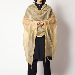 WEAVERS VILLA Woven Design Cotton Silk Dupatta with Zari-30