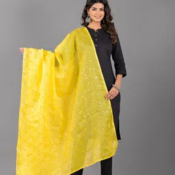 Apratim Ethnic Motifs Woven Design Gotta Patti Dupatta-picture-21