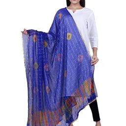 Alakh Creation Bandhani Printed Zari Dupatta-55