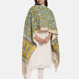 THE WEAVE TRAVELLER Ethnic Motifs Printed Pure Cotton Kalamkari Dupatta-image-45