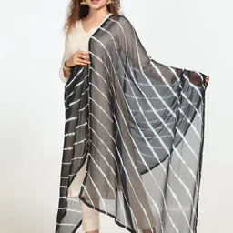 HELLA FASHIONS Leheriya Printed Chiffon Dupatta With Gotta Patti details-picture-52