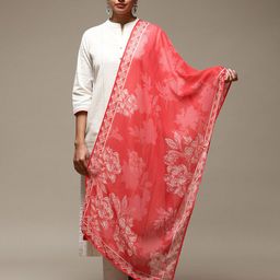 Biba Floral Printed Dupatta With Taselled Boreder-52