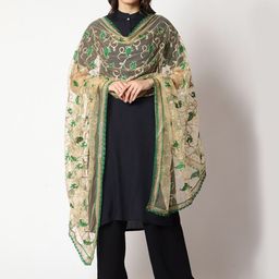 WEAVERS VILLA Ethnic Motifs Embroidered Dupatta-18