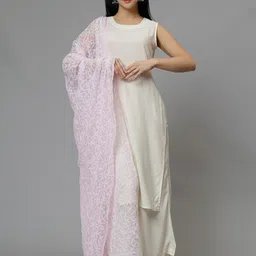 Seva Chikan Embroidered Chikankari Georgette Dupatta-picture-35