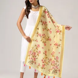 Kaizen TEXO FAB Floral Printed Dupatta With Zari-82