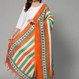Clora Creation Printed Chanderi Silk Dupatta-11
