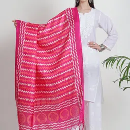 LOOM LEGACY Printed Art Silk Dupatta-34