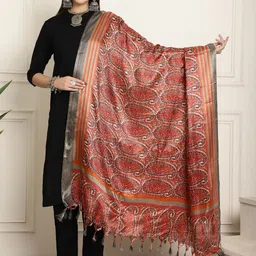 LOOM LEGACY Paisley Printed Dupatta-57