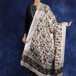 Exotic India Printed Art Silk Dupatta-2
