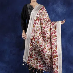 Exotic India Printed Art Silk Dupatta-0