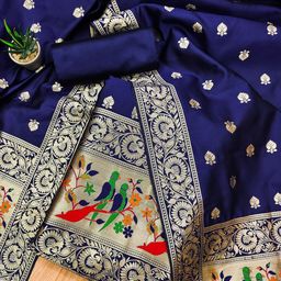 Panzora Ethnic Motifs Woven Design Unstitched Dress Material-image-62