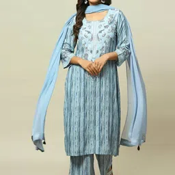Rangriti Printed Regular Kurta with Palazzos & Dupatta-image-9