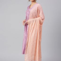 KALINI Women Empire Gotta Patti Kurta with Trousers & With Dupatta-image-95