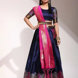 Fabcartz Semi-Stitched Lehenga & Unstitched Blouse With Dupatta-39