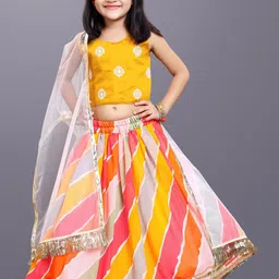 BAESD Girls Embroidered Ready to Wear Lehenga & Blouse With Dupatta-picture-30