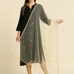 Dupatta Bazaar Embroidered Dupatta with Sequinned-29