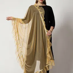 WEAVERS VILLA Embellished Beads & Stones Net Dupatta-picture-28