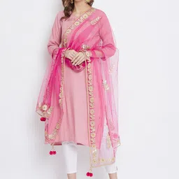 Clora Creation Embroidered Dupatta with Gotta Patti-picture-42
