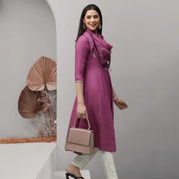 all about you Women A-Line Kurta with a Dupatta-image-42
