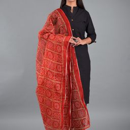 Apratim Red & Yellow Printed Dupatta-picture-22