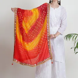 LOOM LEGACY Printed Dupatta with Gotta Patti-47