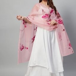 InWeave Shoulder Strap Kurta with Palazzos & Dupatta image 1