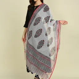 Dupatta Bazaar Block Printed Pure Cotton Dupatta-11