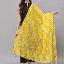 Ragavi Striped Art Silk Leheriya Dupatta-23