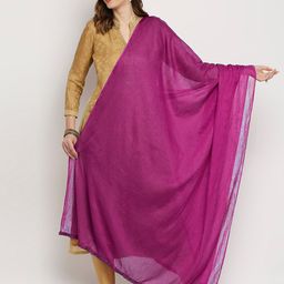 Dupatta Bazaar Purple Solid Cotton Dupatta-picture-46