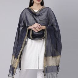 Souchii Striped Tasselled Dupatta-picture-35