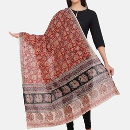 THE WEAVE TRAVELLER Women Maroon Printed-picture-51