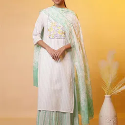 AURELIA Floral Printed Pure Cotton Dupatta-picture-12