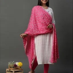 AURELIA Floral Printed Pure Cotton Dupatta-picture-13