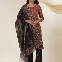 W Floral Printed Dupatta-image-45