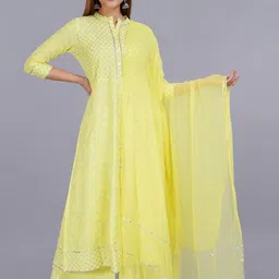 TOULIN Ethnic Motifs Printed Kurta with Palazzos & With Dupatta image 1