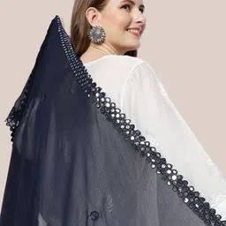 Dupatta Bazaar Chiffon Dupatta with Mirror Work image 5