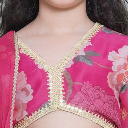 Bitiya by Bhama Girls Printed Gotta Patti Ready to Wear Lehenga & Blouse With Dupatta image 2