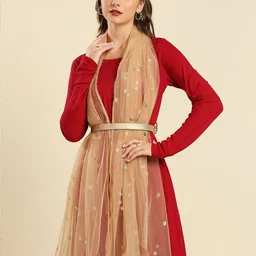 Dupatta Bazaar Geometric Embroidered Dupatta with Sequinned image 2