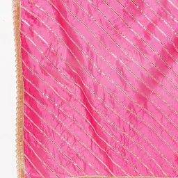 Clora Creation Magenta Embroidered Dupatta with Gotta Patti image 4