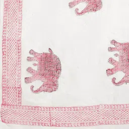 LOOM LEGACY Ethnic Motifs Printed Dupatta With Tasselled Border image 5