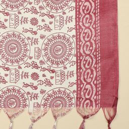 Dupatta Bazaar Warli Printed Art Silk Dupatta image 3