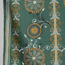 AURELIA Green & White Printed Dupatta image 4