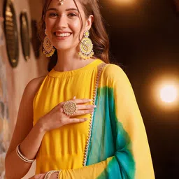Meeranshi Anarkali Kurta with Trousers & With Dupatta image 4