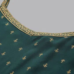 Shedika Floral Printed Regular Straight Kurta With Trousers & Dupatta image 2