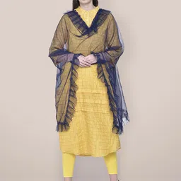 Dupatta Bazaar Ruffle Border Dupatta image 5