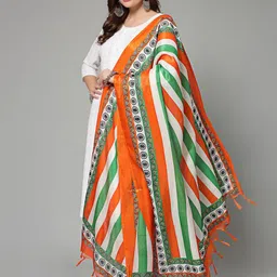 Clora Creation Printed Chanderi Silk Dupatta image 5