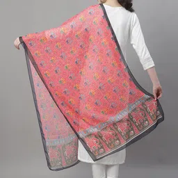 LOOM LEGACY Ethnic Motifs Printed Sequinned Georgette Dupatta image 3